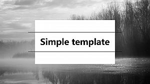 黑白简约风通用PPT模板