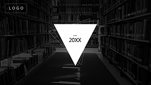 黑白色高级感几何图形PPT模板