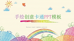 手绘创意卡通PPT模板
