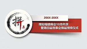 绵阳福建商会10周年庆暨第四届理事会换届授牌仪式
