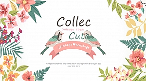 甜美花卉PPT模板