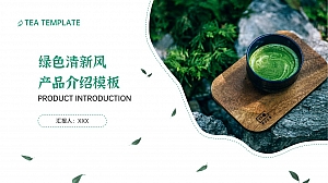 绿色清新风产品介绍PPT模板