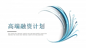 商务融资计划简约风PPT