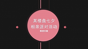 某楼盘七夕开盘起势活动策划方案