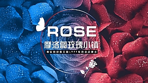 (涂鸦街头集装箱)北欧摩洛哥玫瑰小镇特色商业街包装