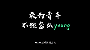 城市露营音乐派对(敢为青年 不燃怎么young主题)活动策划方案-31P