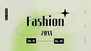 酸性渐变绿色渐变PPT模板