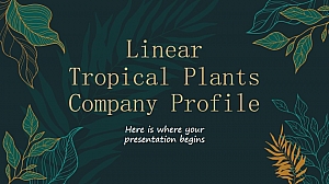 潮流时尚绿色植物主题PPT模板