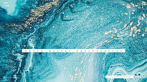 水蓝色渐变主题PPT模板