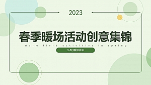 【方案】2023地产项目春季3-5月暖场(唯春天不可辜负主题)创意合集方案-70P