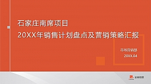 石家庄格林郡项目销售计划盘点及营销策略汇报-74P