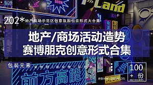 100+商业地产商场赛博朋克活动快闪造势创意形式合集