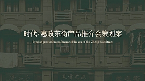 时代东街产品推介会提报方案
