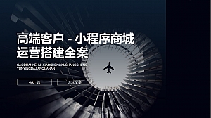 小程序商城运营方案高端活动专栏定位策略活动高定