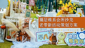 高端DIY沙龙圈层活动老带新暖场活动策划方案合集