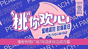 商业广场周年庆(“桃”你欢心主题)活动策划方案