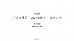 阳光城·功勋南地块年度推广方案