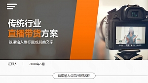 传统行业短视频电商直播带货网红带货营销策划方案