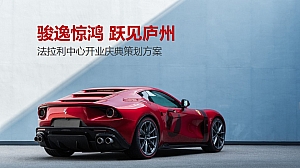 骏逸惊鸿,跃见庐州法拉利中心开业盛典策划方案