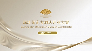 某高级五星酒店开业方案pptx