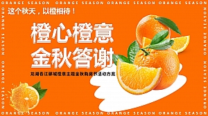 龙湖橙心橙意金秋答谢橙子事件营销橙色系助农主题活动