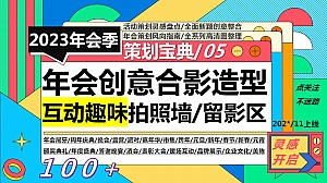 100+年会创意合影造型互动趣味拍照墙留影区合集