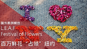 国外案例:纽约百万鲜花展艺术装置