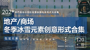 120+地产示范区园区商场冬季冰雪元素创意形式合集