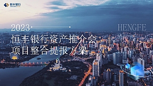 银行资产推介会项目会议