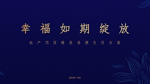 蓝天星港精装房源交付活动策划案