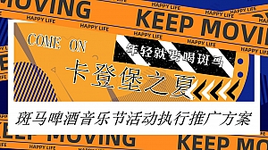 卡登堡之夏-斑马啤酒音乐节活动执行推广方案