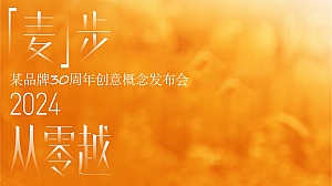 【麦】步某品牌30周年创意概念发布会2024-从零越