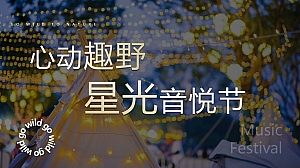 篝火晚会露营音乐节