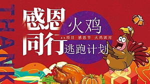 感恩节火鸡派对(火鸡逃跑计划,感恩节变装派对,火鸡大作战)