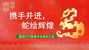 ”携手并进 蛇绘辉煌“年会季冬日团建星空露营1112月地产活动策划方案