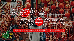 蛇年春节瑞蛇迎春年货大街国潮市集活动案