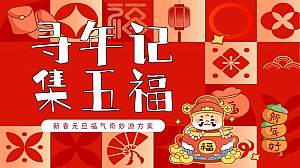 寻年记 集五福-元旦蛇年亲子市集嘉年华美食喜迎新地产活动策划方案