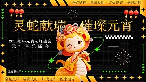 2025元宵节趣味传统文化地(灵蛇献瑞 璀璨元宵)嘉年华庙会活动策划方案