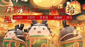 元宵节游园会(元宵灯会元宵节庙会,元宵祈福灯会,国潮民俗庙会