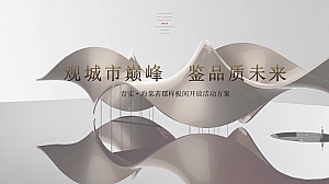 观城市颠峰 鉴品质未来-青实·海棠茗郡样板间开放活动方案